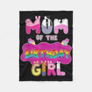 Mum Of The Birthday Girl Family Pig Party Decorati Fleece Blanket