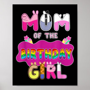 Mum Of The Birthday Girl Family Pig Party Decorati Poster