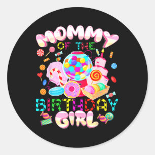 Mum Of The Birthday Girl Shirt Classic Round Sticker