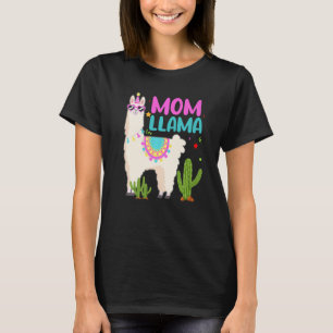 Mum Of The Birthday Llama Girl Matching Family Bir T-Shirt