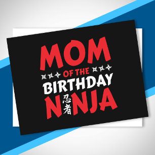 Mum of the Birthday Ninja - Birthday Ninja Party Postcard