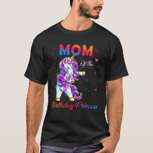 Mum Of The Birthday Princess Flossing Unicorn Men T-Shirt