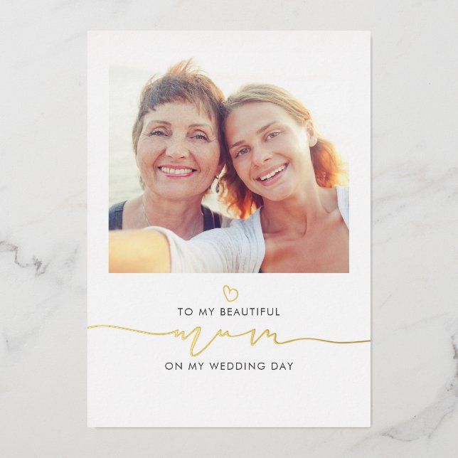 Mum of the Bride Wedding Morning Message Photo (Front)