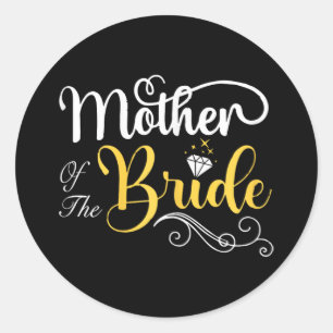 Mum Of The Bride Wedding Shower Classic Round Sticker