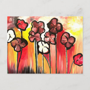Mum Of The Flowers Handpainted Acrylic Postcard