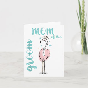 Mum Of The Groom Flamingo Outfit Wedding Matching Card