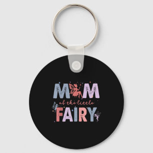 Mum of the little fairy first birthday girl party key ring