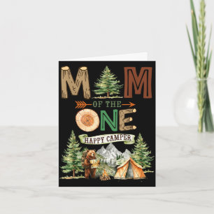Mum of the one happy camper 1st birthday camping card