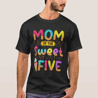 Mum Of The Sweet Five 5Th Birthday Girl Ice Cream  T-Shirt