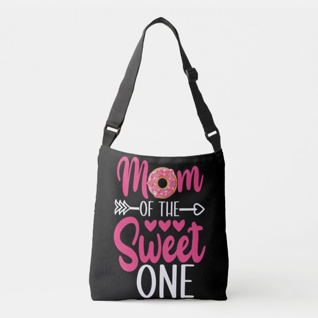Mum of the Sweet One Sprinkled Doughnut Crossbody Bag (Front)