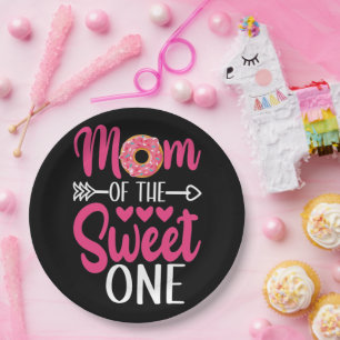 Mum of the Sweet One Sprinkled Doughnut Paper Plate