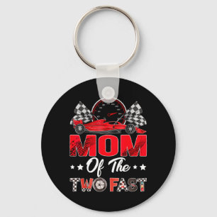 Mum Of The Two Fast 2nd Birthday Boy Racing Car Key Ring