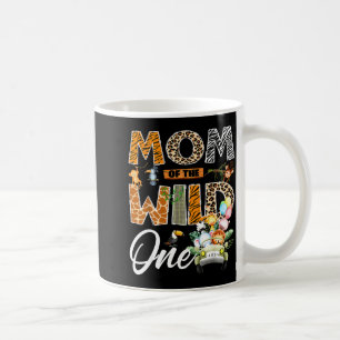 Mum of the wild one 1st birthday boy safari jungle coffee mug