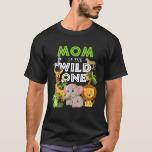 Mum Of The Wild One Zoo Birthday Safari Jungle Ani T-Shirt
