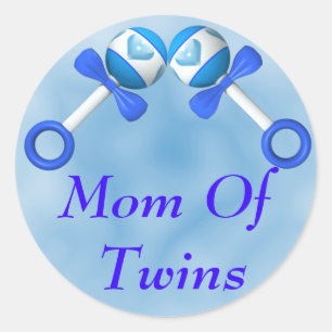 Mum Of Twin Boys Sticker