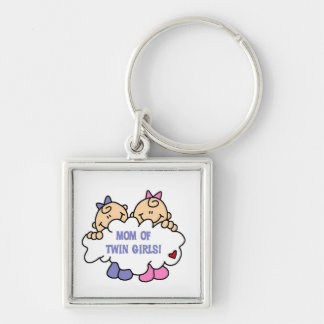 Mum of Twin Girls T-shirts and Gifts Key Ring