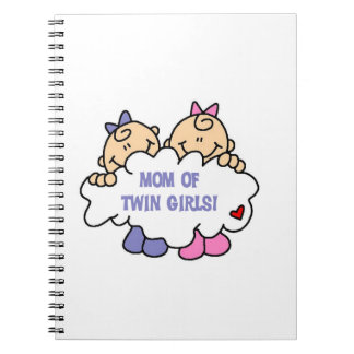 Mum of Twin Girls T-shirts and Gifts Notebook