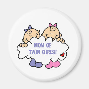Mum of Twin Girls Tshirts and Gifts Magnet