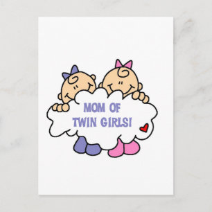 Mum of Twin Girls Tshirts and Gifts Postcard