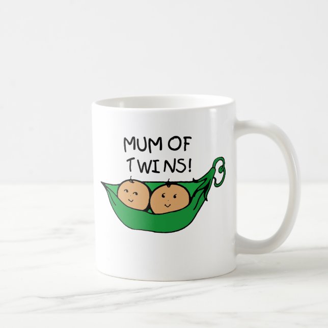 Mum of Twin Pod Coffee Mug (Right)