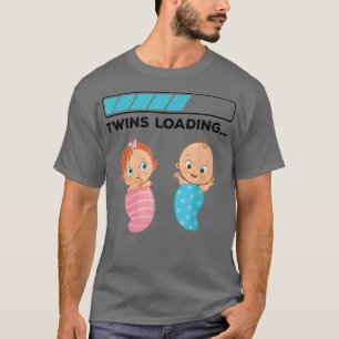 Mum Of Twin Pregnancy Twins Loading T-Shirt