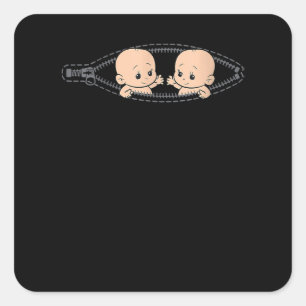 Mum Of Twin Pregnancy Twins Mum Pregnant With Twin Square Sticker
