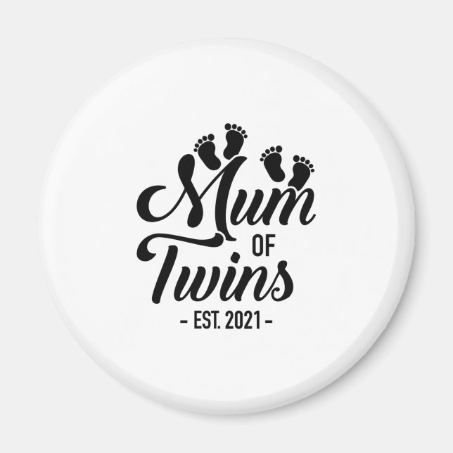 Mum Of Twins 2021 Magnet (Front)