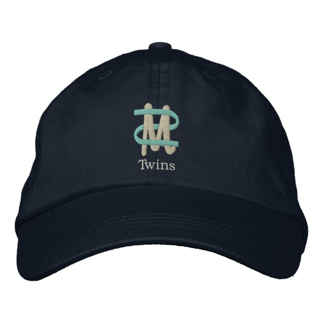 Mum of Twins [2-Drk] Embroidered Hat (Front)