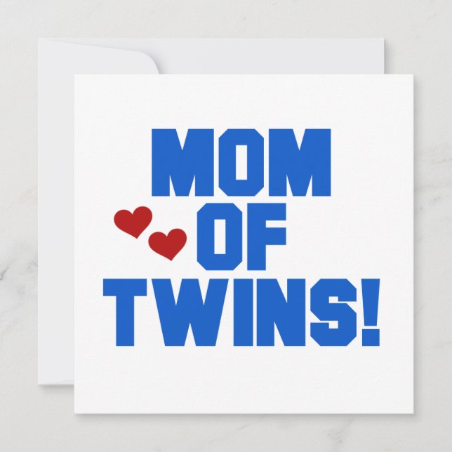 Mum of Twins Blue Text Gifts (Front)