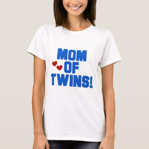 Mum of Twins-Blue Text Tshirts and Gifts