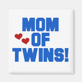 Mum of Twins-Blue Text Tshirts and Gifts Magnet