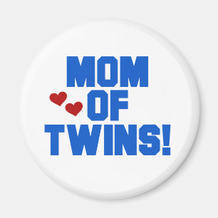 Mum of Twins-Blue Text Tshirts and Gifts Magnet