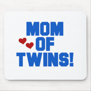 Mum of Twins-Blue Text Tshirts and Gifts Mouse Mat