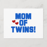 Mum of Twins-Blue Text Tshirts and Gifts