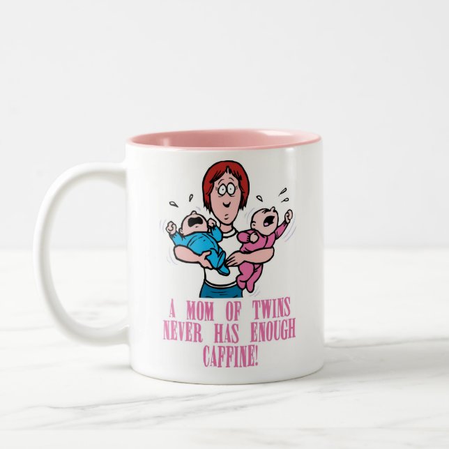 Mum Of Twins Coffee Mug (Left)
