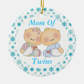 Mum Of Twins Cute Baby Keepsake Ornament Gift