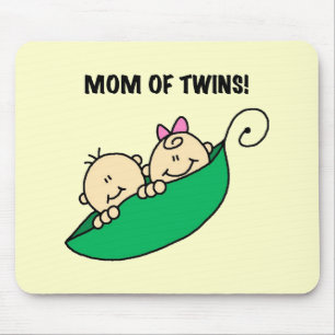 Mum of Twins-Peas in a Pod Tshirts and Gifts Mouse Mat