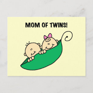 Mum of Twins-Peas in a Pod Tshirts and Gifts Postcard