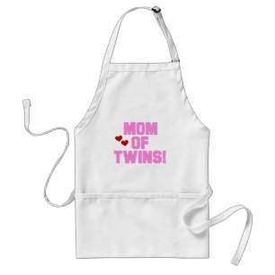 Mum of Twins-Pink Text Tshirts and Gifts Standard Apron