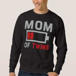 Mum Of Twins Present From Son Daughter Mothers Da Sweatshirt