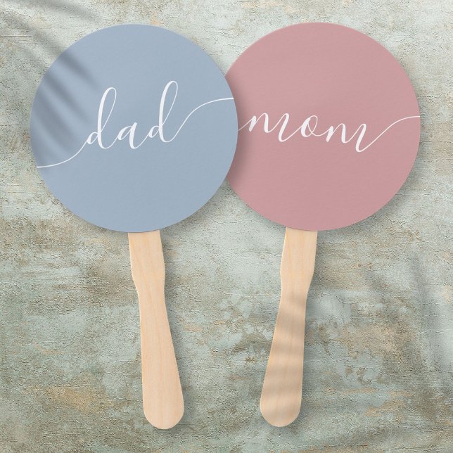 Mum Or Dad Baby Shower Game Hand Fan (Mom Or Dad Baby Shower Game Hand Fan)