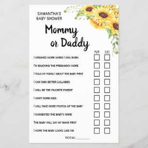 Mum or Dad he said she said bilingual game card