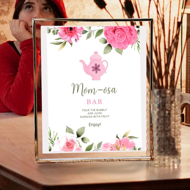 Mum-osa A Baby is Brewing Flower Rose Baby Shower Poster (Creator Uploaded)