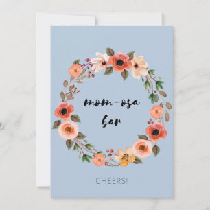 Mum-osa Bar Baby Shower Sign Floral Invitation