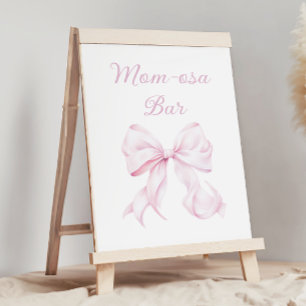 Mum-osa Bar Baby Shower Table Sign