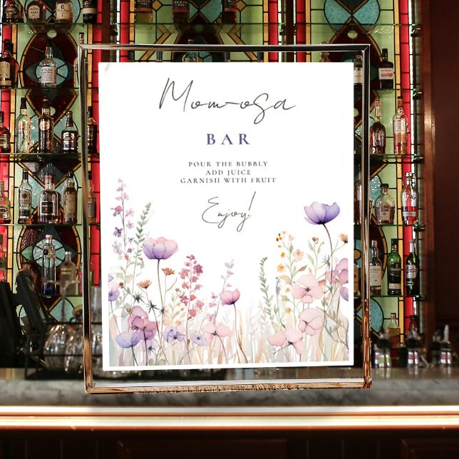 Mum-osa Bar Meadow Wildflower Baby Shower Woodland Poster (Creator Uploaded)