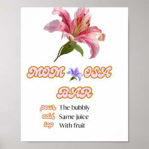 Mum osa bar sign floral pink printable