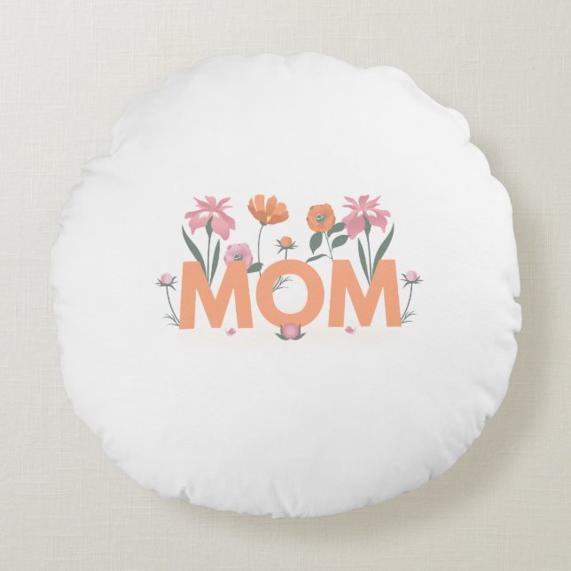 Mum Our Family Round Pillow (Front)