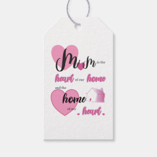 Mum our home wooden box sign gift tags