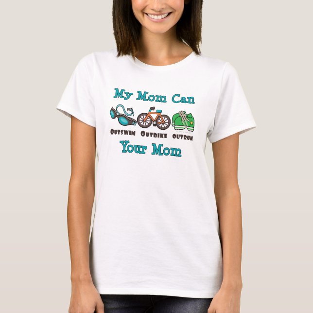 Mum Outswim Outbike Outrun Triathlon Tank Top (Front)